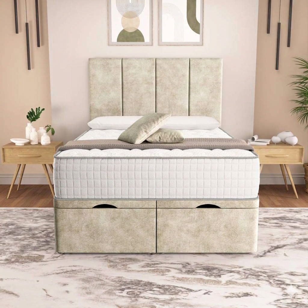 Victoria Ottoman Divan Bed - Almond Coniston