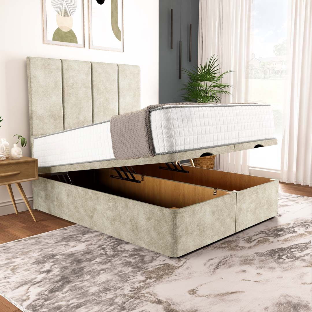 Victoria Ottoman Divan Bed - Almond Coniston