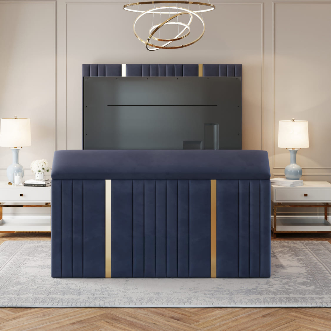 NeoDream TV Bed With Gold Trims