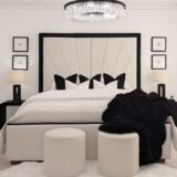 Barcelona Black Piping Sunburst Bed