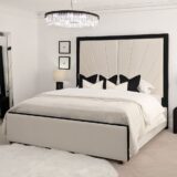 Barcelona Black Piping Sunburst Bed