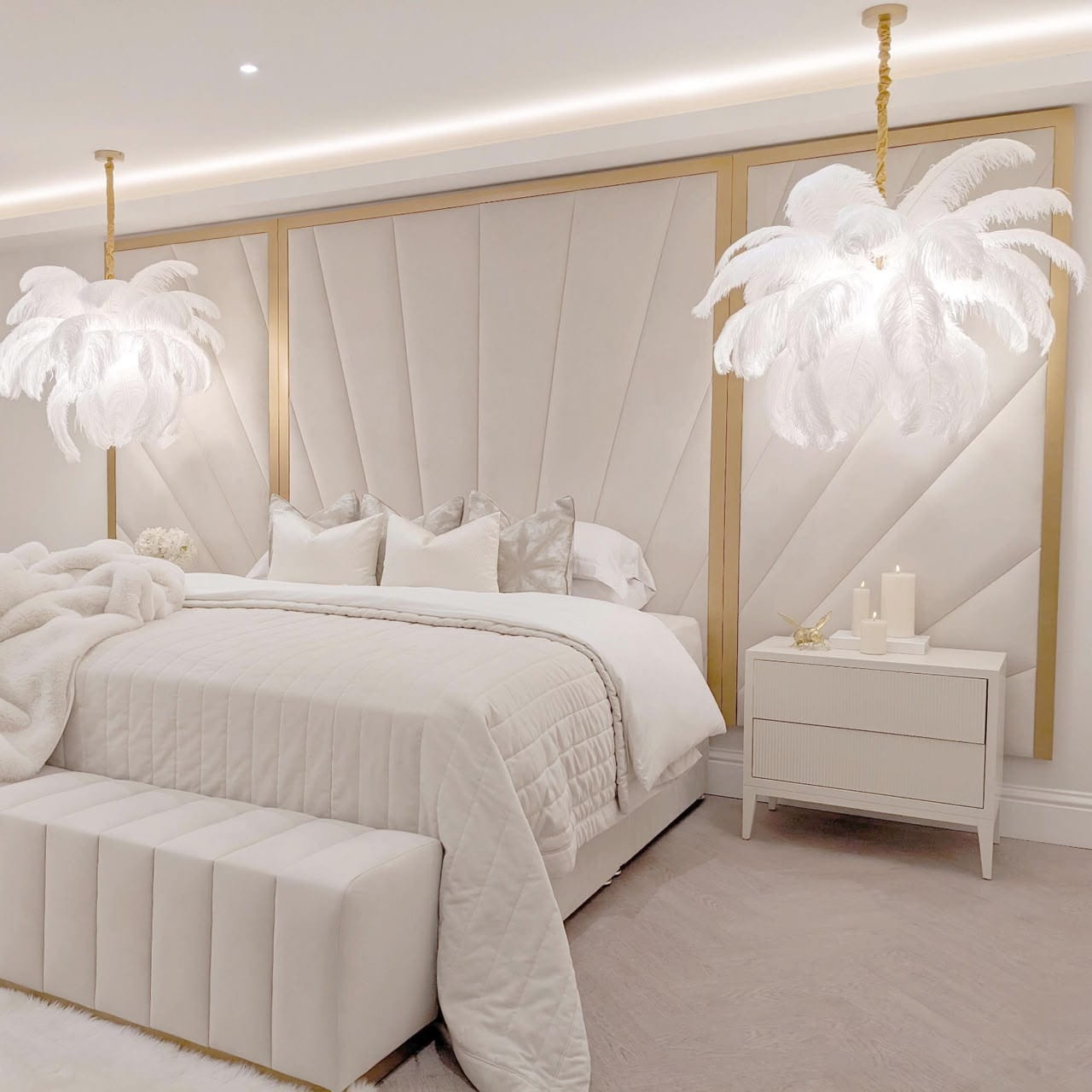 Sunburst Gold Luxury Wall Mounted Headboard with Wings Sunburst Gold Luxury Wall Mounted Headboard with Wings