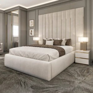 Grand Luxury Upholstered Bed (With Metal Lining)