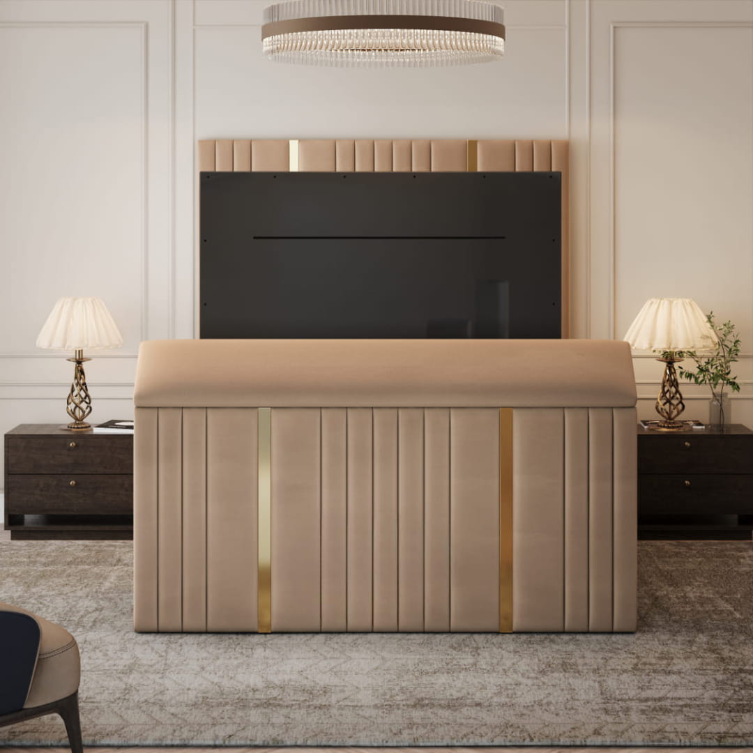 NeoDream TV Bed With Gold Trims